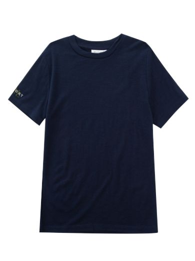 Bilde av WoolLand Skorve merino T shirt kids Blue Ink